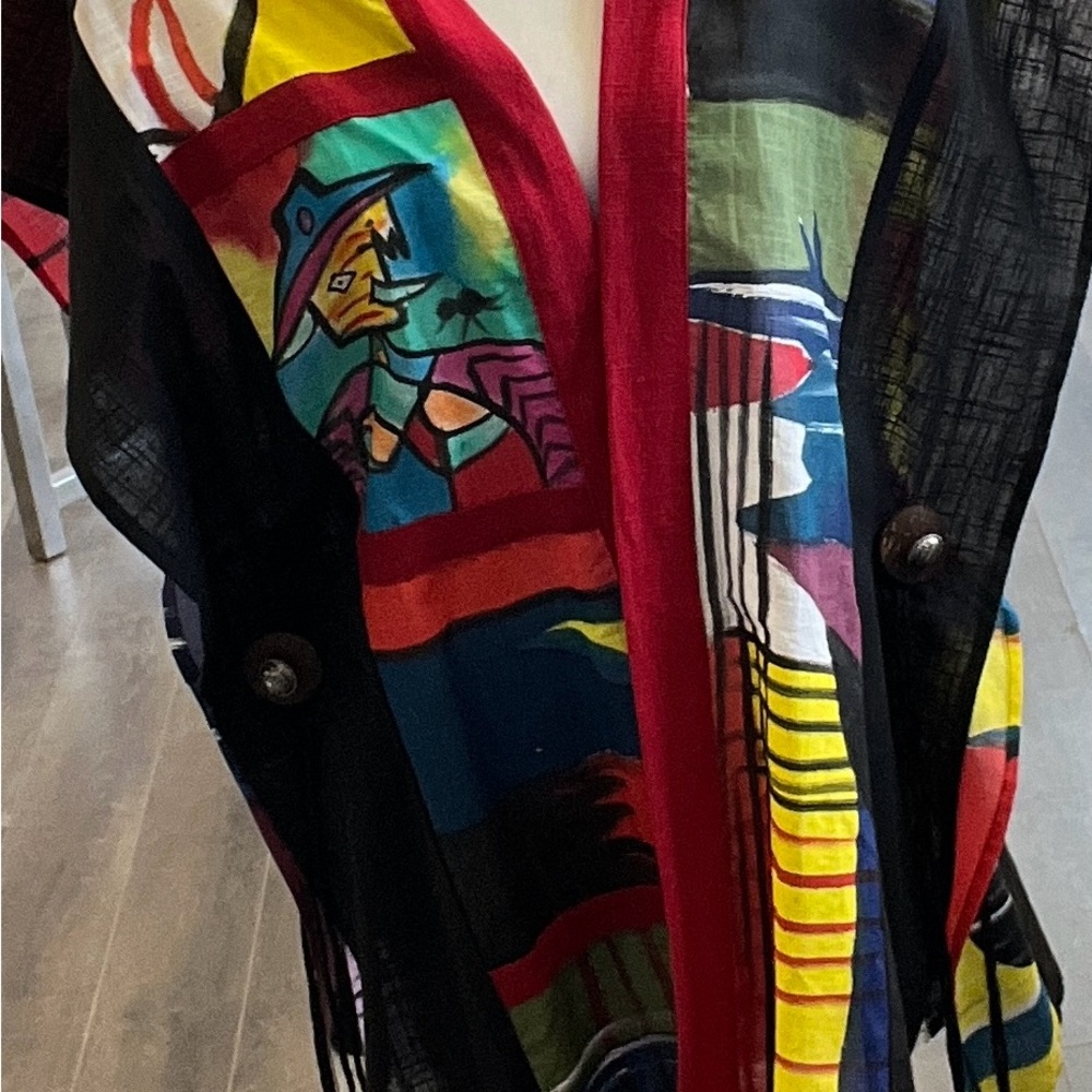 Colorful Abstract Women's Kimono